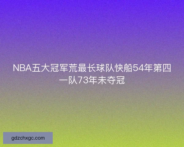 NBA五大冠军荒最长球队快船54年第四一队73年未夺冠