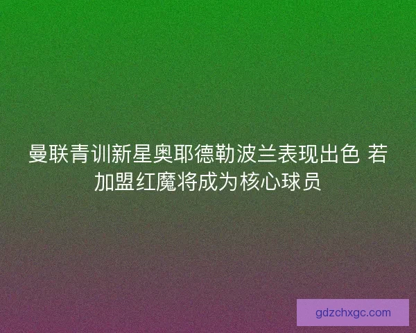 曼联青训新星奥耶德勒波兰表现出色 若加盟红魔将成为核心球员