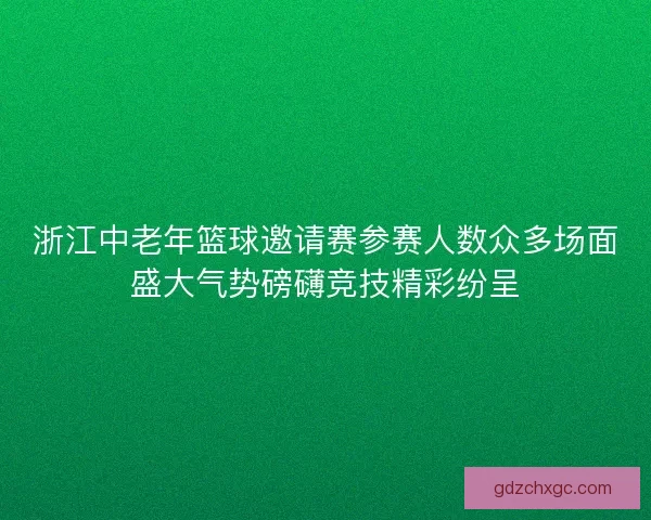 浙江中老年篮球邀请赛参赛人数众多场面盛大气势磅礴竞技精彩纷呈