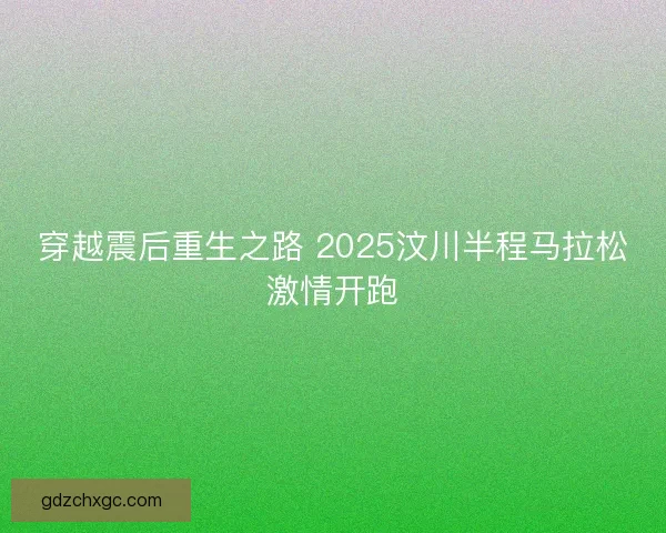 穿越震后重生之路 2025汶川半程马拉松激情开跑
